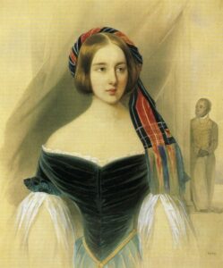 Портрет Натальи Николаевны Гончаровой-Пушкиной. В. Гау, 1841